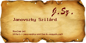 Janovszky Szilárd névjegykártya